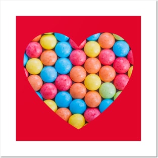 Sweet and Sour Candy Sugar Tarts Photo Heart Posters and Art